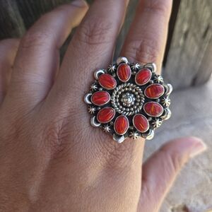Red Fire Opal Ring